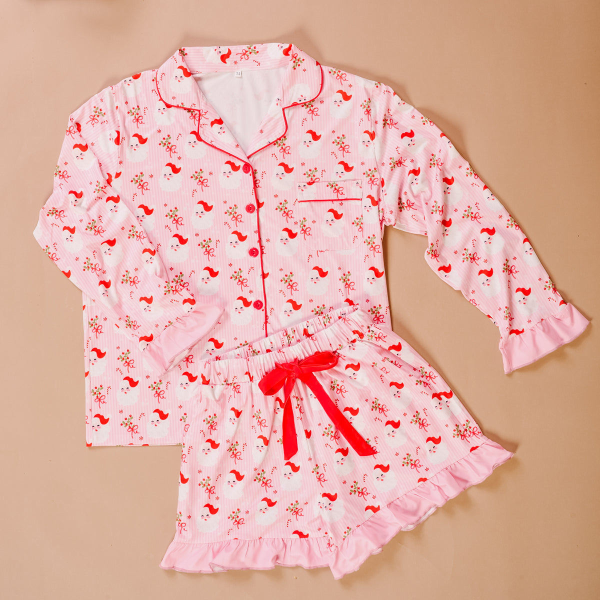 Holly Jolly Santa Sweet Dreams Pajama Shorts Set