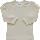 Cream Pointelle Long Sleeve Tee