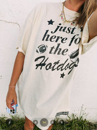 Here For the Hotdogs Graphic Tee