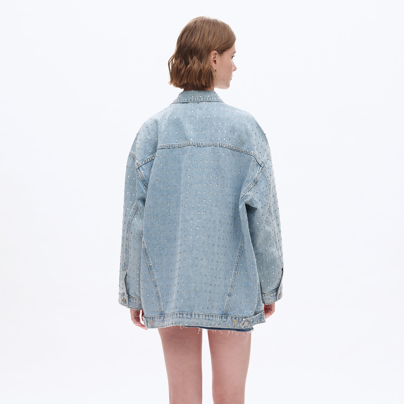 Oversized Embellished Denim Jacket