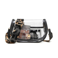 Printed Strap Clear Crossbody