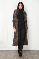 Longline Cheetah Cardigan