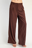 Brown Pleated Trousers