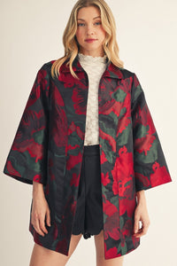 Floral Jacquard Jacket