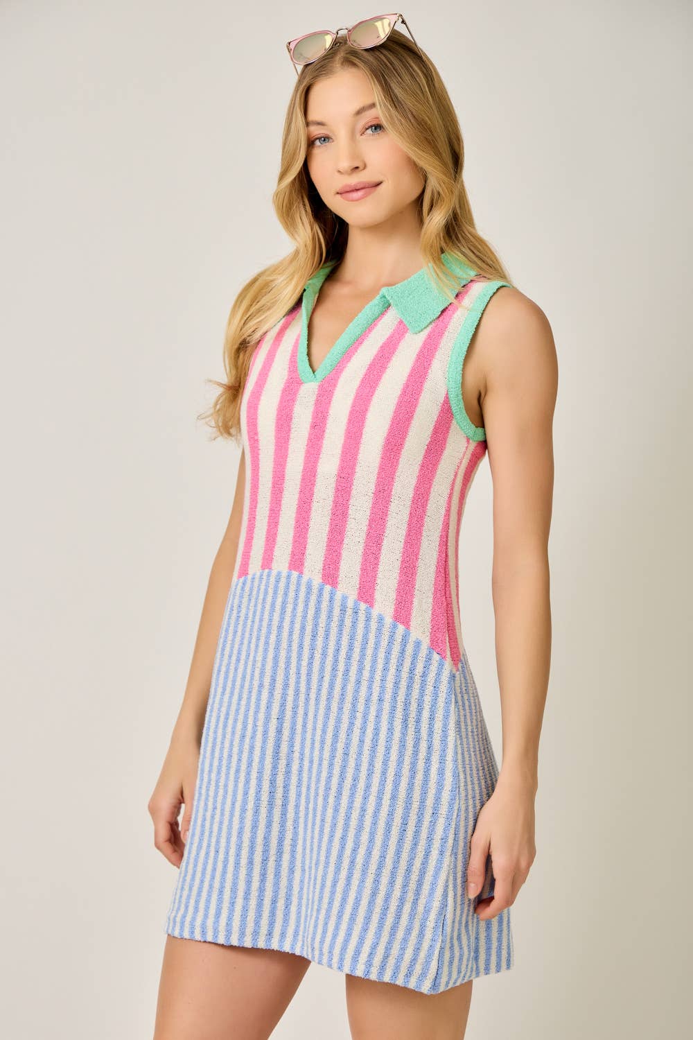 Mixed Stripe ColorBlock Dress