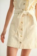 Ruffle Detailed Denim Dress