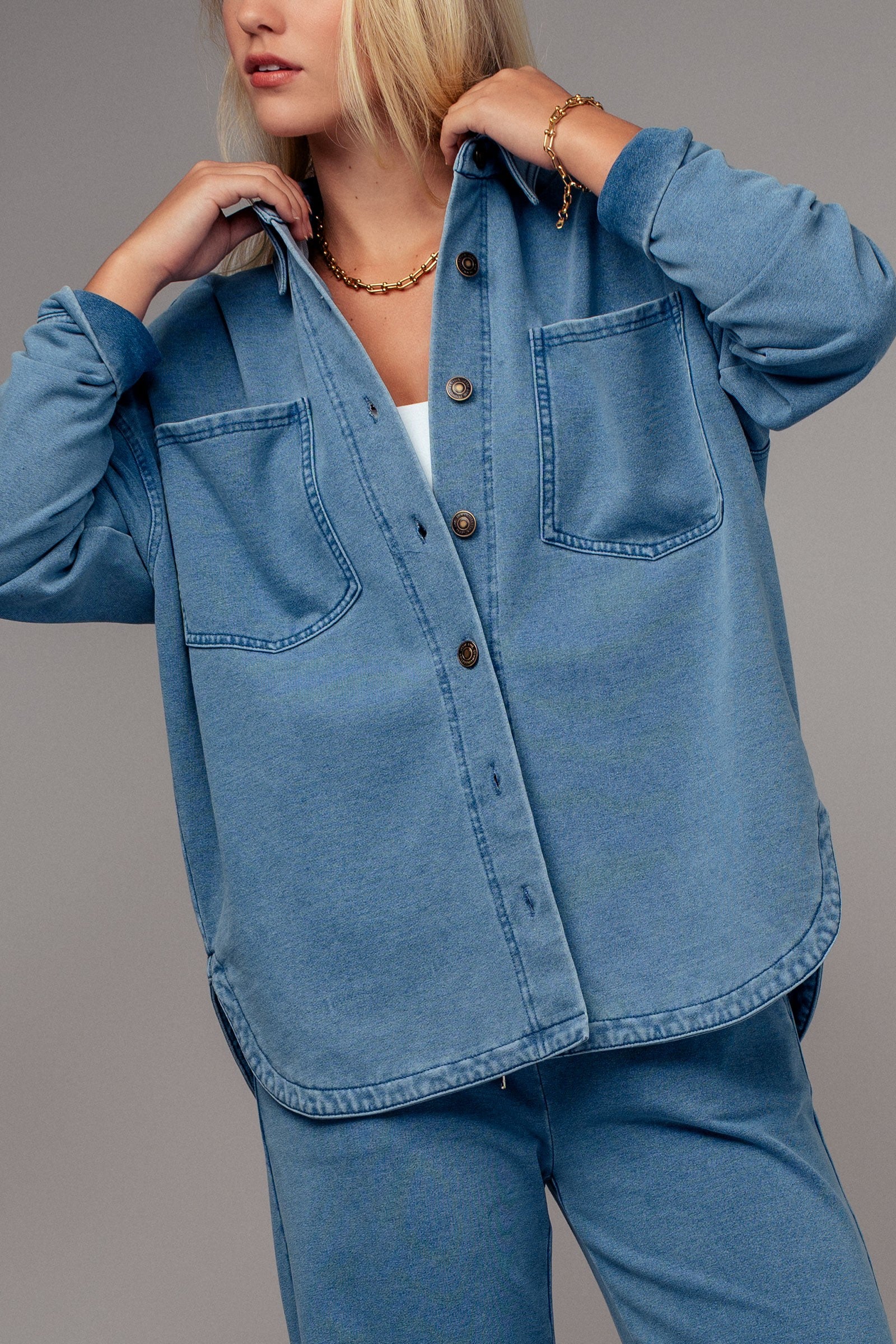 Relaxed Denim Shacket