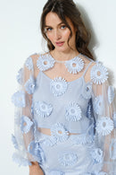 Floral 3D Applique Blouse