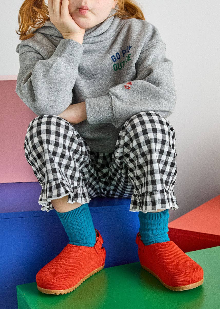 Gingham Ruffle Hem Pant