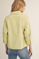 Collared Striped Top