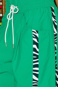 Zebra Striped Windbreaker Pants