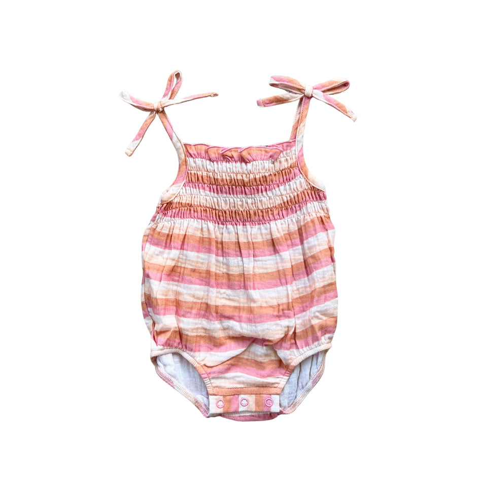 Smocked Plaid Romper