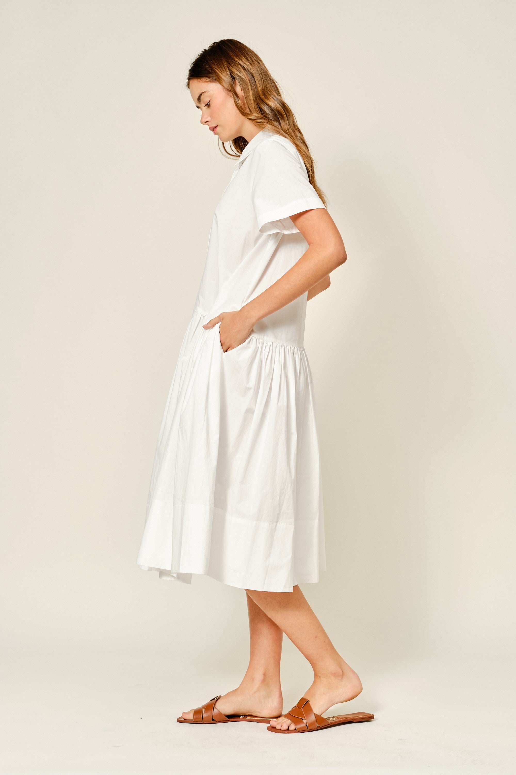 Cotton Midi Shirtdress