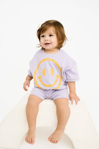 Lilac Short Sleeve Smiley Set