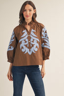 Baroque Applique Detail Top