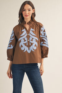 Baroque Applique Detail Top