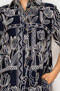 Selene Stitch Shirt Dress