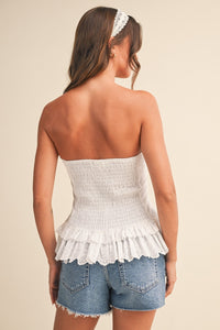 Lace Hem Tube Top
