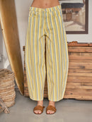 Striped Barrel Pants