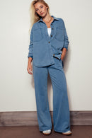 French Terry Wide Leg Pants