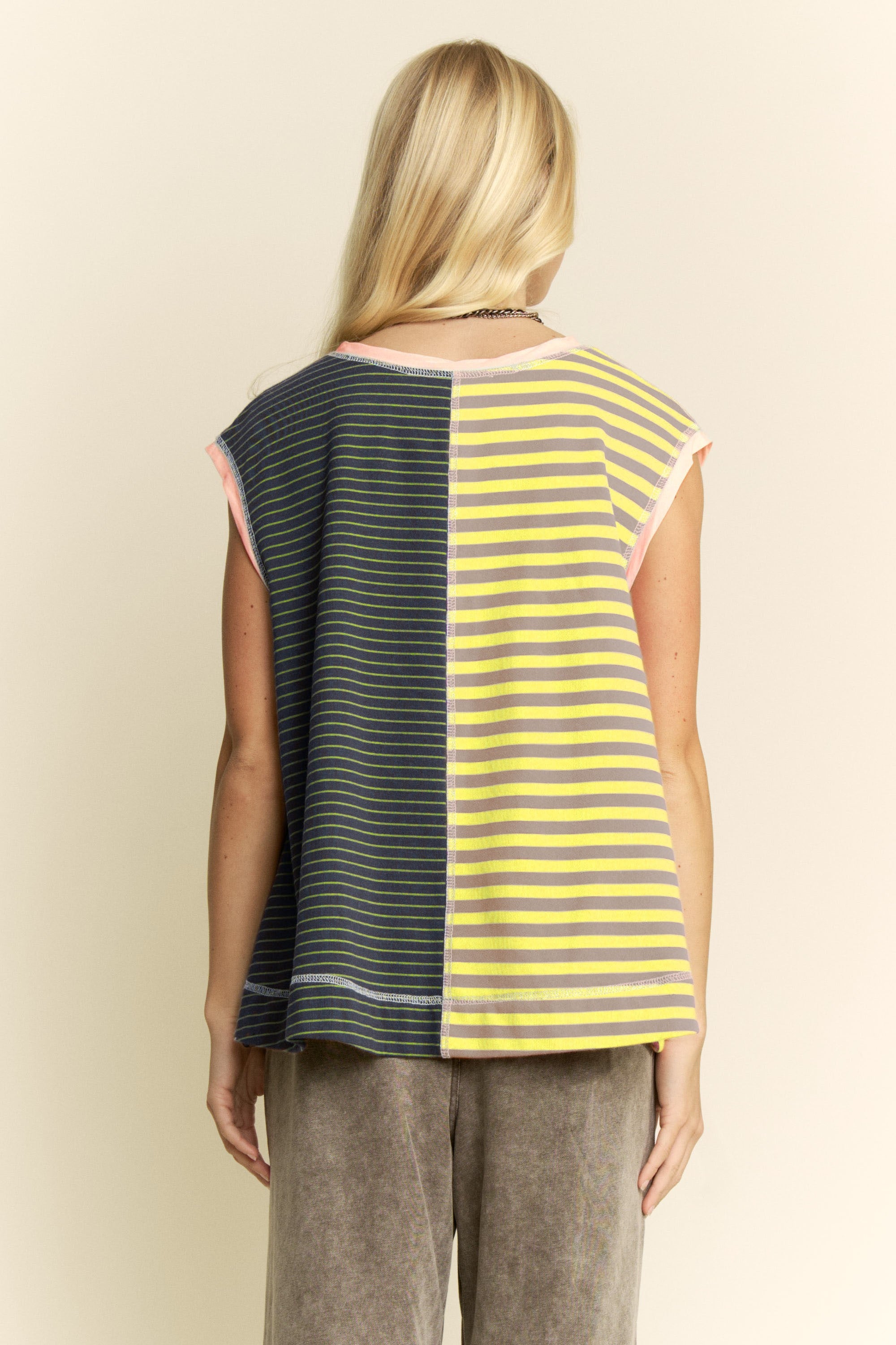 Striped Colorblocked Tank