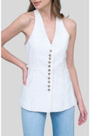 Button-Up Halter Vest