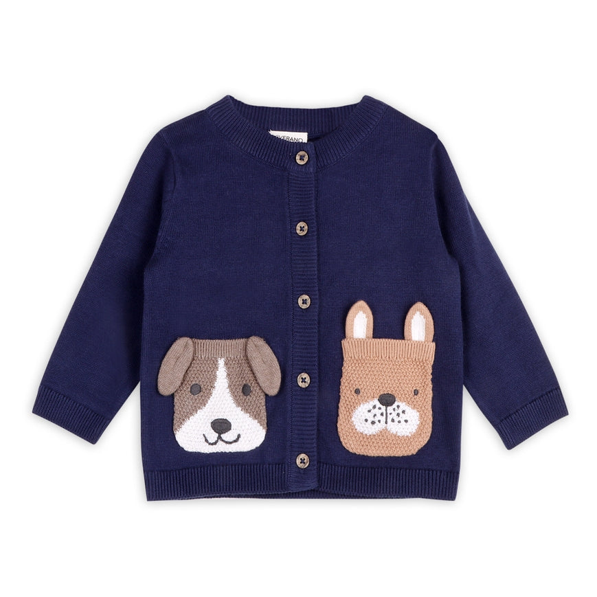 Puppy Pocket Baby Cardigan