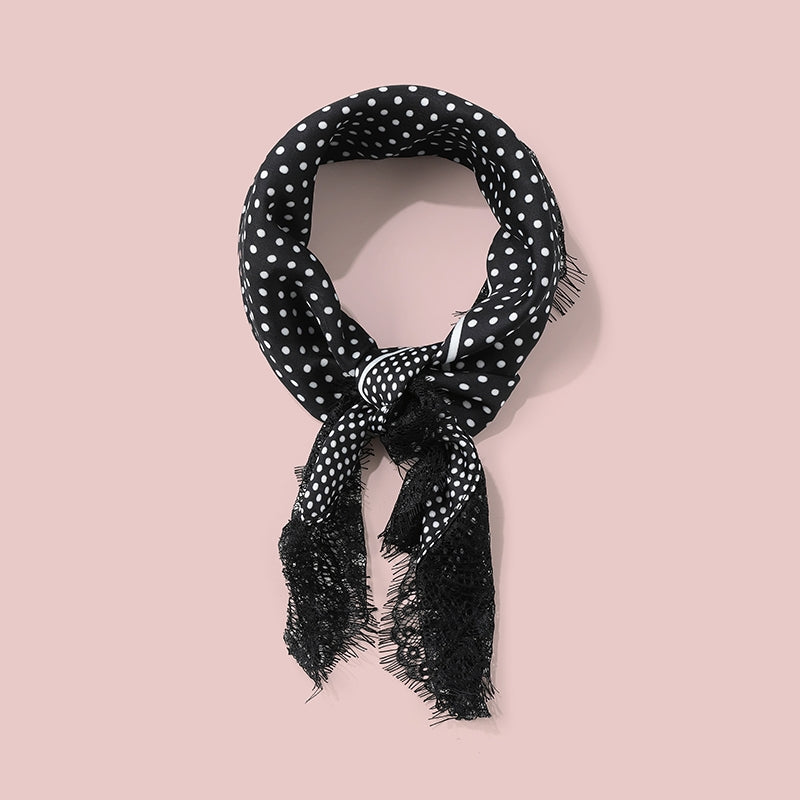 Lace Trim Square Scarf