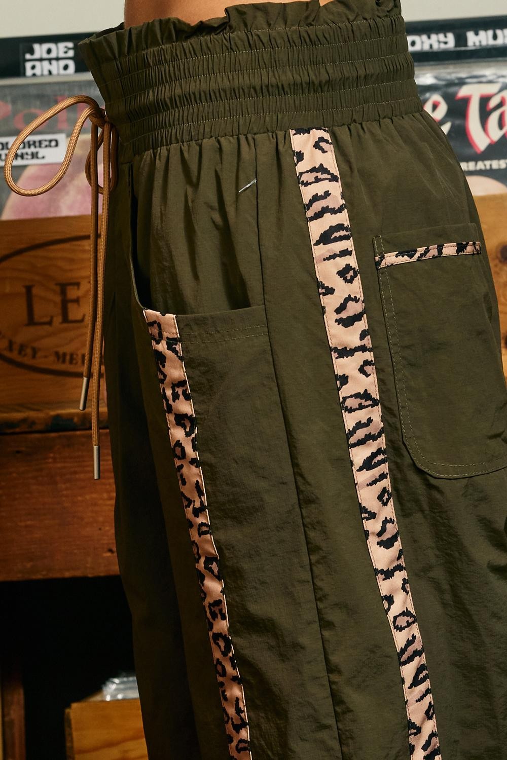 Cheetah Striped Windbreaker Pants
