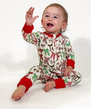 Holiday Bows Convertible Zip Romper