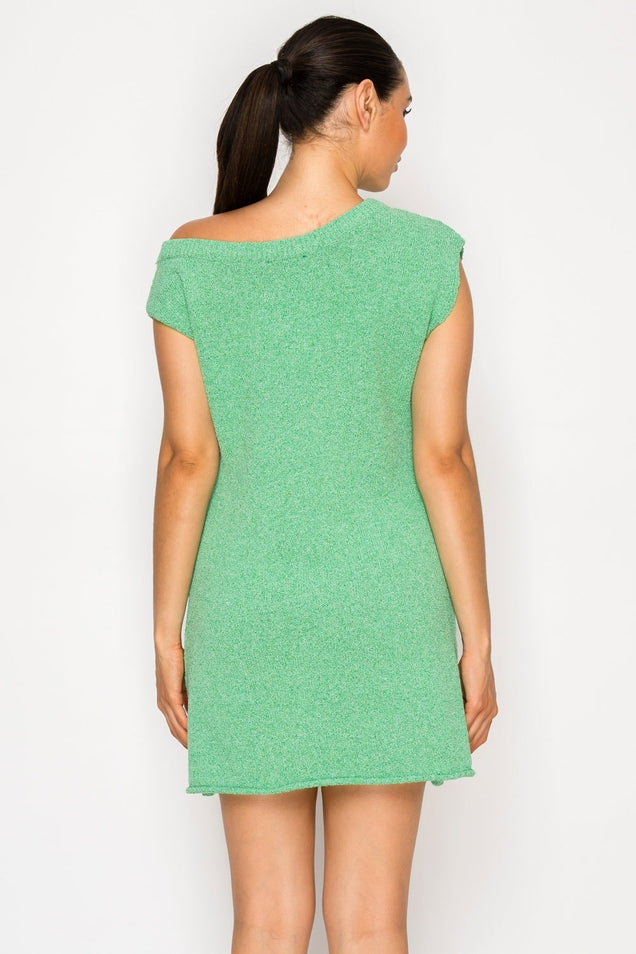 Terry One Shoulder Dress