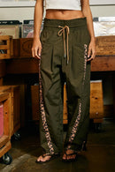Cheetah Striped Windbreaker Pants