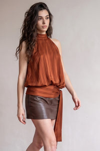 Side Tie Halter Top