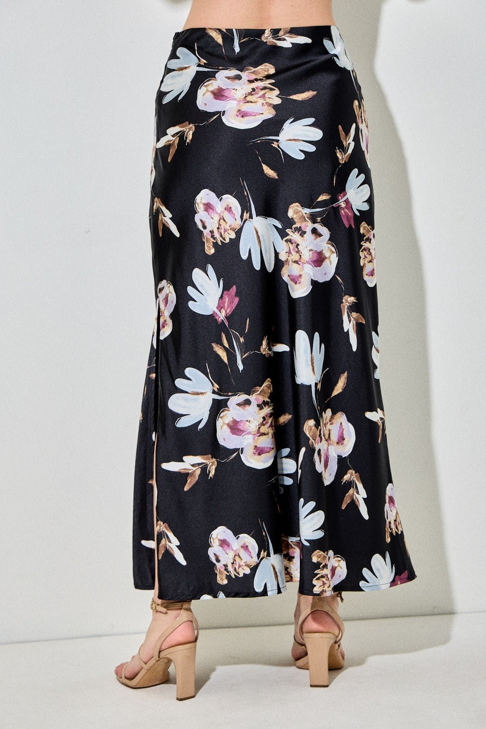 Floral Print Midi Skirt