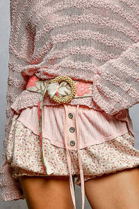 Pink Floral Belt - One Size