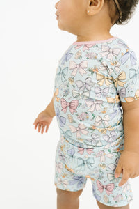 Spring Bows Bamboo Shorts Set