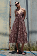 Paisley Flowy Midi Dress
