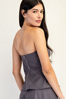 Corset Peplum Top