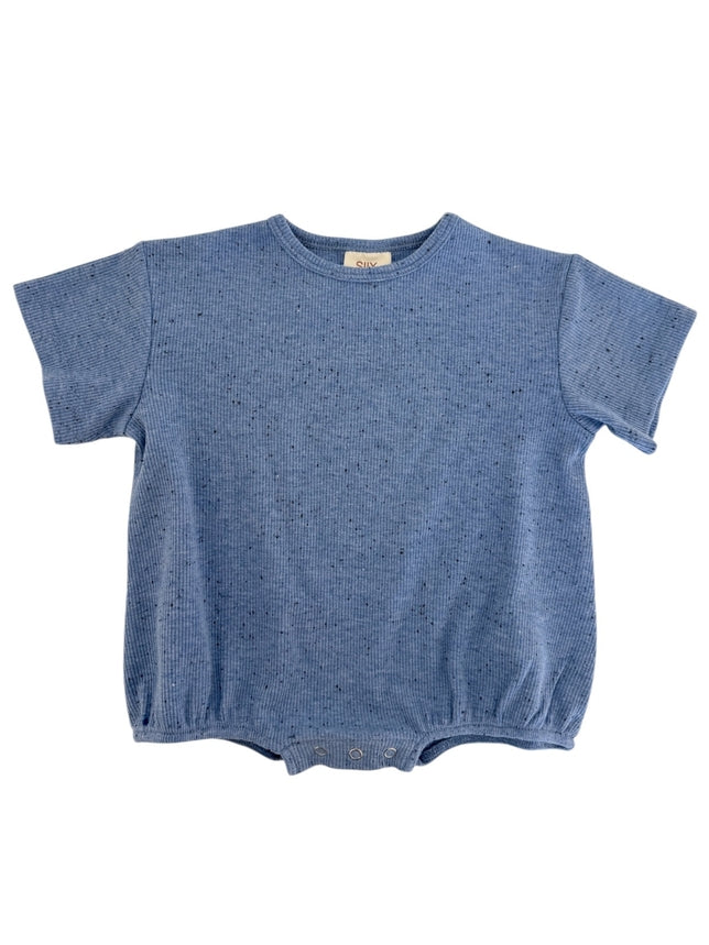 Blue Speckle Bubble Romper