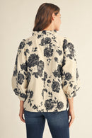 Floral Jacquard Blouse