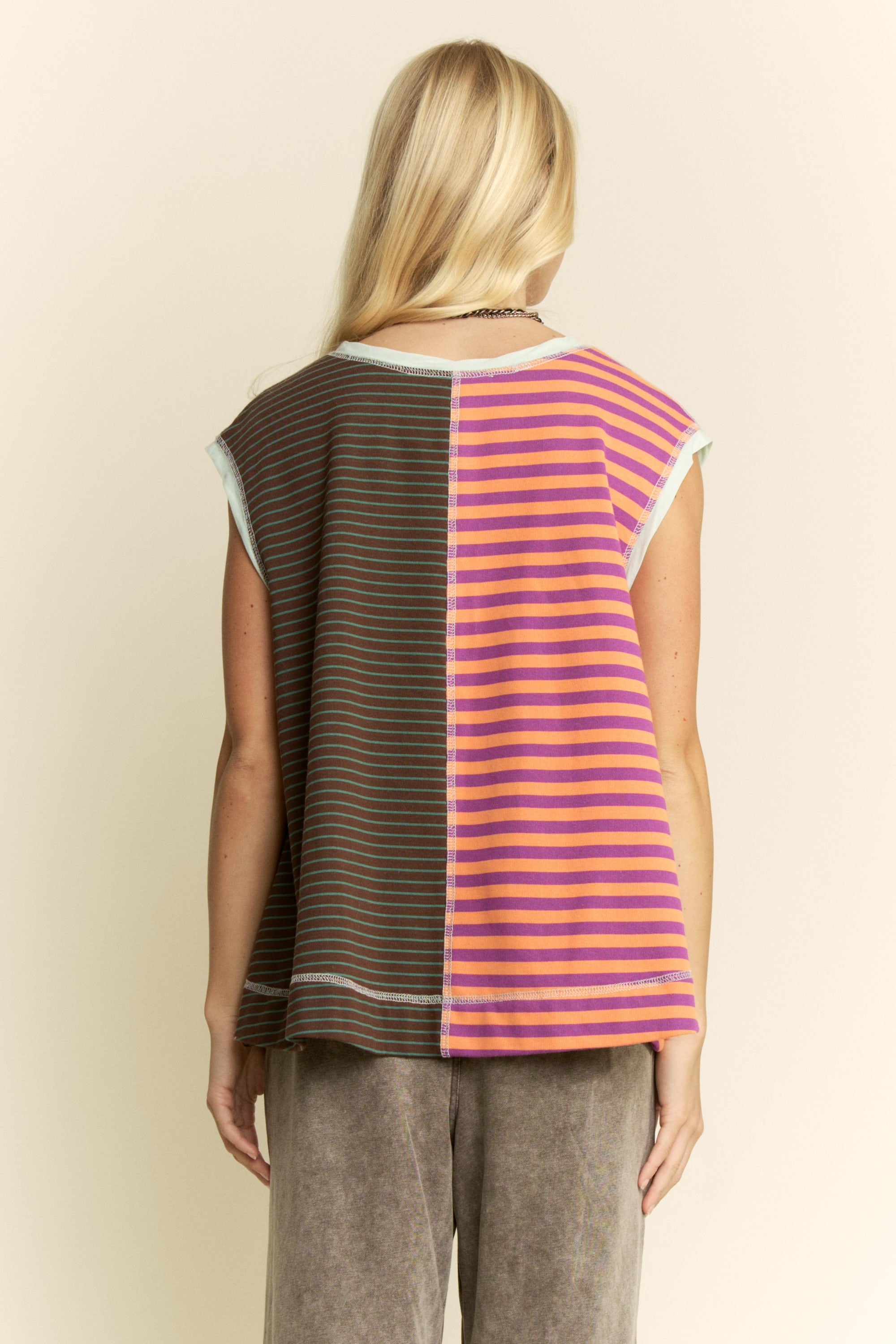 Striped Colorblocked Tank