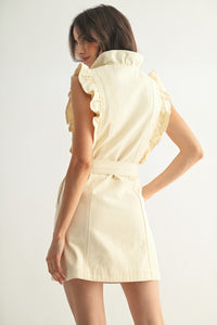 Ruffle Detailed Denim Dress