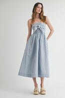 Strapless Bow Midi Dress