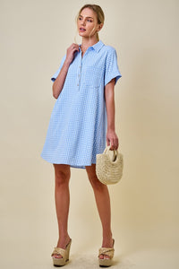Gingham Shirt Dress