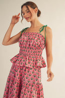 Floral Peplum Tank Top