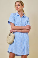 Gingham Shirt Dress
