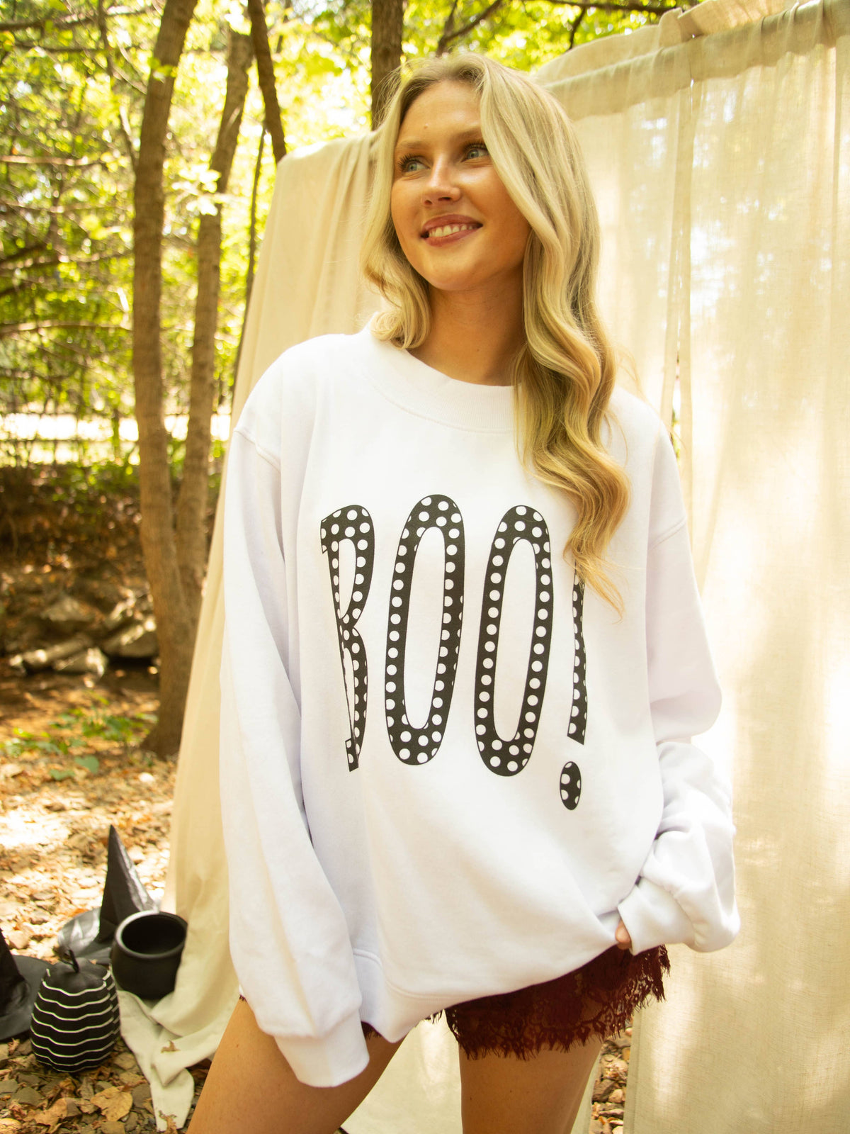 Boo Polka Dot Sweatshirt