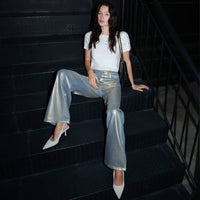 Golden High Rise Wide Leg Denim Jeans