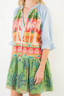 Jungle Mixed Print Mini Dress