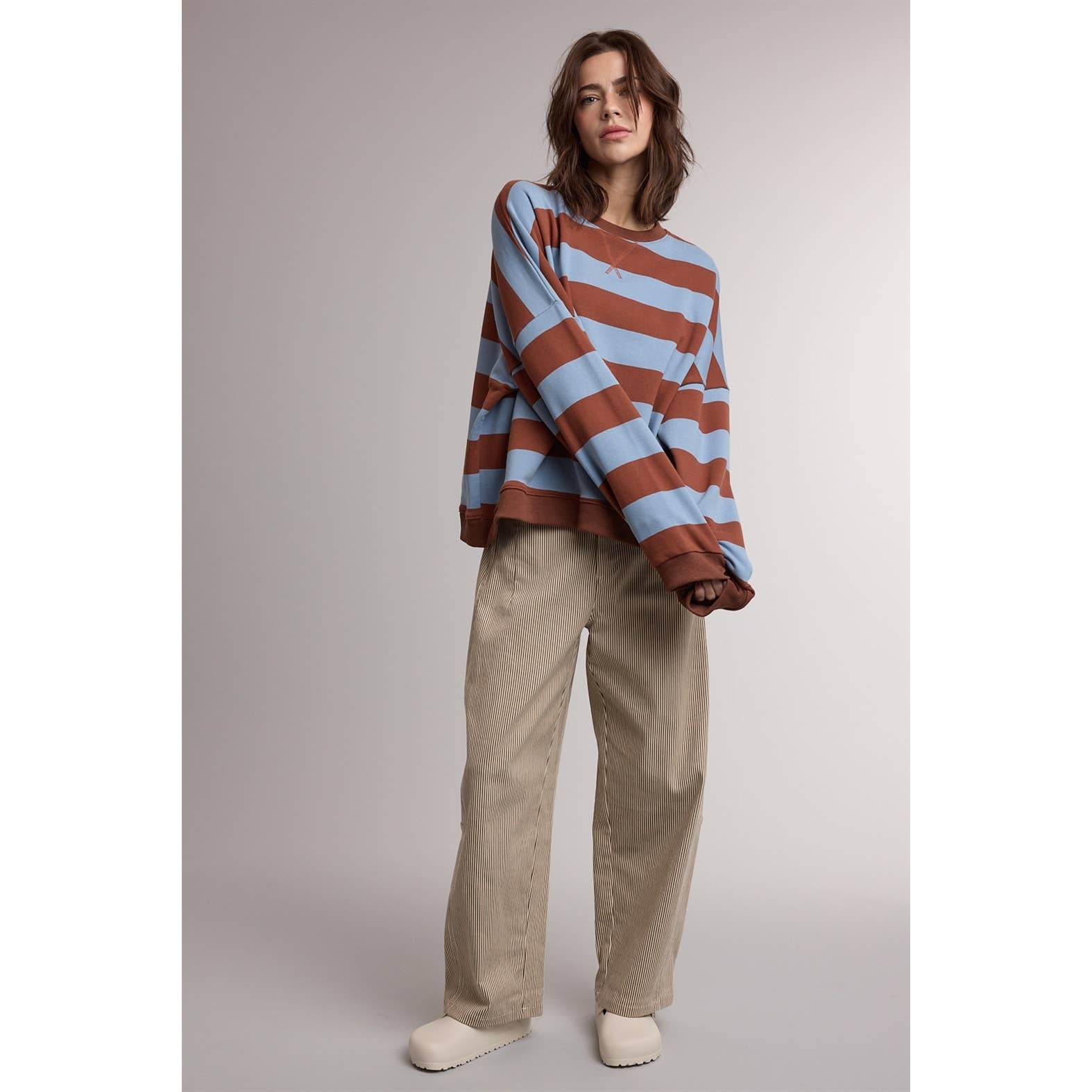 Striped Crewneck Sweatshirt